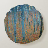 グスタフクリムトビーチツリーフォレストグローブ ラウンドクッション (裏面)