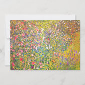 グスタフクリムトピンクフラワーズ招待状 招待状 (正面)