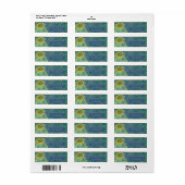 グスタフクリムトファインアート差出人住所ラベル ラベル (フルシート)