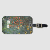 グスタフクリムトファームガーデンとヒマワリ ラゲッジタグ (正面横)