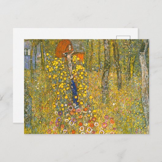 グスタフクリムトファームガーデンと十字架 シーズンポストカード (正面/裏面)