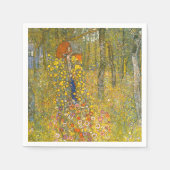 グスタフクリムトファームガーデンと十字架 スタンダードカクテルナプキン (正面)