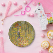 グスタフクリムトファームガーデンと十字架 ペーパープレート (パーティー)