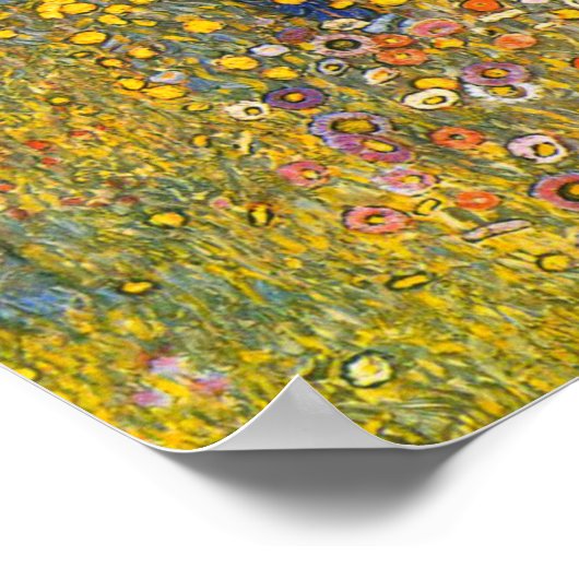 グスタフクリムトファームガーデンと十字架 ポスター (角)