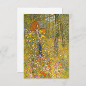 グスタフクリムトファームガーデンと十字架 出欠カード (正面/裏面)