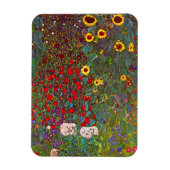 グスタフクリムトファームガーデンひまわりマグネット マグネット (縦)
