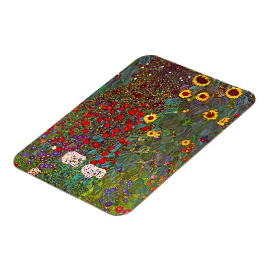 グスタフクリムトファームガーデンひまわりマグネット マグネット (左側)