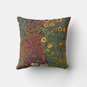 グスタフクリムトファームガーデンひまわり枕 クッション (裏面)