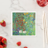 グスタフクリムトファームガーデンひまわり絵画の花 スタンダードカクテルナプキン (インサイチュ)