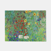 グスタフクリムトファームガーデンひまわり絵画の花 ドアマット (正面)