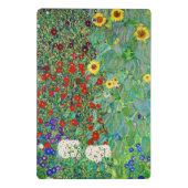 グスタフクリムトファームガーデンひまわり絵画の花 ミニクリップボード (裏面)