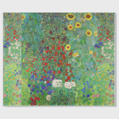 グスタフクリムトファームガーデンひまわり絵画の花 ラッピングペーパー (フラット)