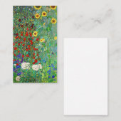 グスタフクリムトファームガーデンひまわり絵画の花 名刺 (正面/裏面)