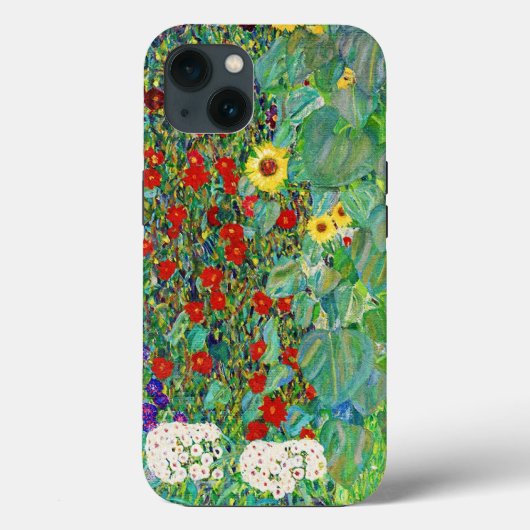 グスタフクリムトファームガーデンひまわり絵画の花 Case-Mate iPhoneケース (裏面)