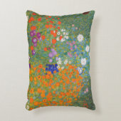 グスタフクリムトフラワーガーデンコテージ自然 アクセントクッション (正面(垂直))