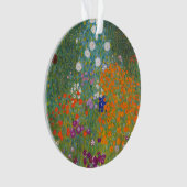 グスタフクリムトフラワーガーデンコテージ自然 オーナメント (正面)