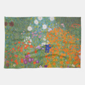 グスタフクリムトフラワーガーデンコテージ自然 キッチンタオル (横)