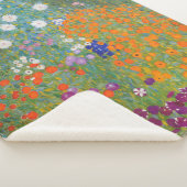 グスタフクリムトフラワーガーデンコテージ自然 シェルパブランケット (3/4)