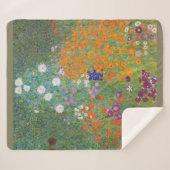 グスタフクリムトフラワーガーデンコテージ自然 シェルパブランケット (正面(横))