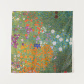 グスタフクリムトフラワーガーデンコテージ自然 タペストリー (正面(横))