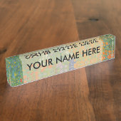 グスタフクリムトフラワーガーデンコテージ自然 デスクネームプレート (側面)