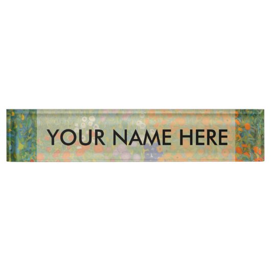 グスタフクリムトフラワーガーデンコテージ自然 デスクネームプレート (正面)