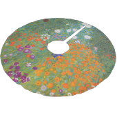 グスタフクリムトフラワーガーデンコテージ自然 ブラッシュドポリエステルツリースカート (アングル)