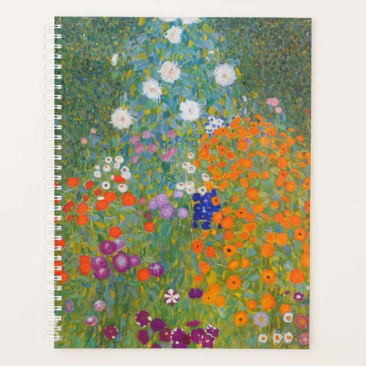 グスタフクリムトフラワーガーデンコテージ自然 プランナー手帳 (正面)