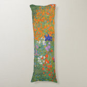 グスタフクリムトフラワーガーデンコテージ自然 ボディピロー (正面縦)