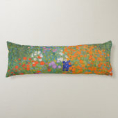 グスタフクリムトフラワーガーデンコテージ自然 ボディピロー (正面)