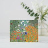 グスタフクリムトフラワーガーデンコテージ自然 ポストカード (スタンド正面)