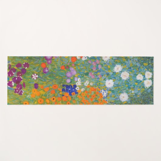 グスタフクリムトフラワーガーデンコテージ自然 ヨガマット (正面(横))