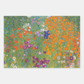 グスタフクリムトフラワーガーデンコテージ自然 ラッピングペーパーシート (正面2)