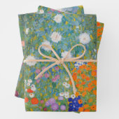 グスタフクリムトフラワーガーデンコテージ自然 ラッピングペーパーシート (インサイチュ)