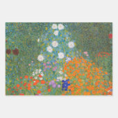 グスタフクリムトフラワーガーデンコテージ自然 ラッピングペーパーシート (正面)