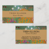 グスタフクリムトフラワーガーデンコテージ自然 名刺 (正面/裏面)