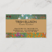 グスタフクリムトフラワーガーデンコテージ自然 名刺 (裏面)