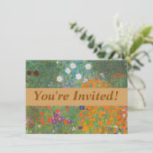 グスタフクリムトフラワーガーデンコテージ自然 招待状 (スタンド正面)