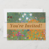 グスタフクリムトフラワーガーデンコテージ自然 招待状 (正面)