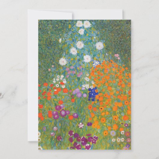 グスタフクリムトフラワーガーデンコテージ自然 招待状 (裏面)