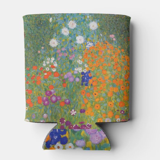 グスタフクリムトフラワーガーデンコテージ自然 缶クーラー (裏面)