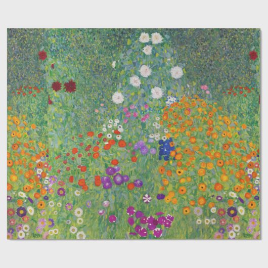 グスタフクリムトフラワーガーデンヴィンテージアールヌーボー ラッピングペーパー (フラット)