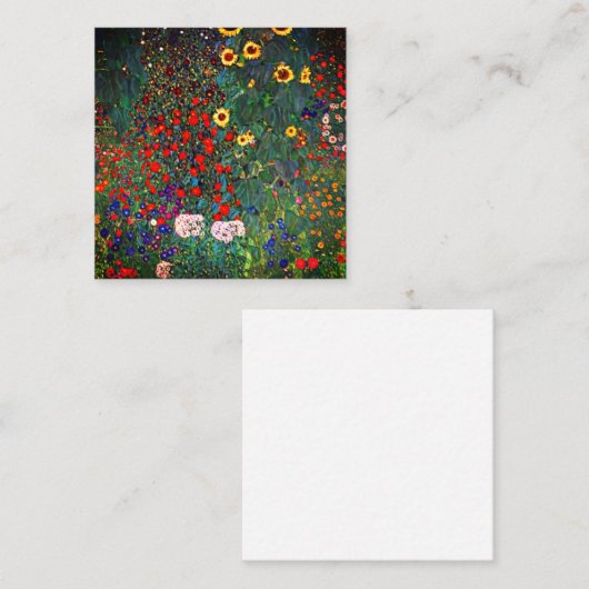 グスタフクリムトフラワーガーデン エンクロージャーカード (正面/裏面)