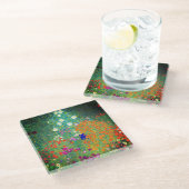 グスタフクリムトフラワーガーデン ガラスコースター (アングル)