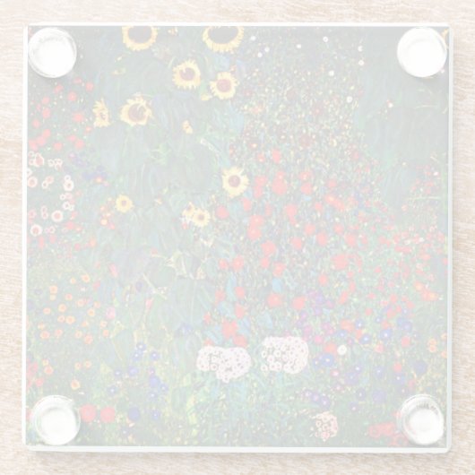 グスタフクリムトフラワーガーデン ガラスコースター (裏面)