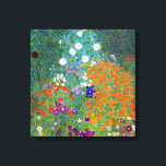 グスタフクリムトフラワーガーデン キャンバスプリント<br><div class="desc">グスタフのクリムトによるコテージまたは農家の花の庭園。</div>