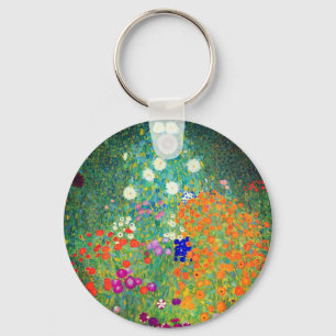 グスタフクリムトフラワーガーデン キーホルダー