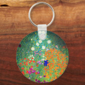 グスタフクリムトフラワーガーデン キーホルダー (正面)