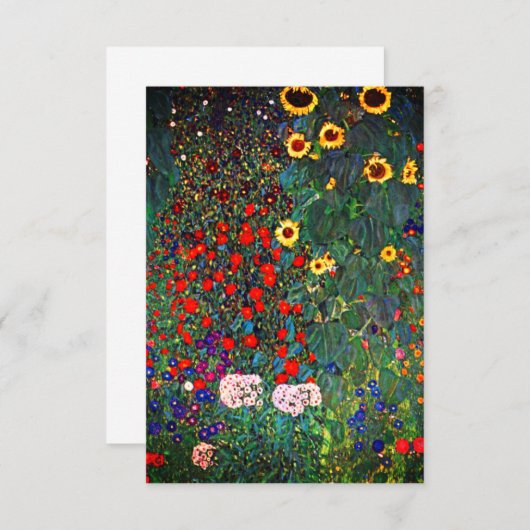 グスタフクリムトフラワーガーデン 招待状 (正面/裏面)