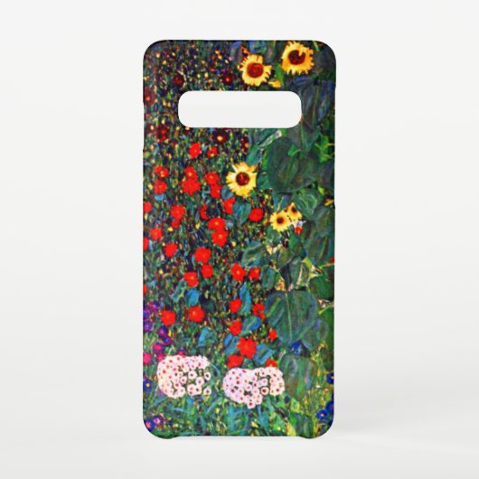 グスタフクリムトフラワーガーデン SAMSUNG GALAXYケース (裏面)